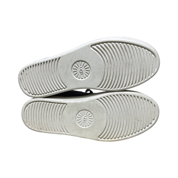 UGG Briena Mid Top Leather Sneaker Boots Shoes Zip Lace Up Gray Women's Size 7 - Picture 6 of 11